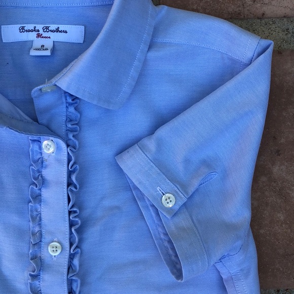 Brooks Brothers Girls Ruffle Front Blouse size 8 - Picture 3 of 4